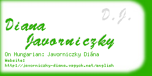diana javorniczky business card