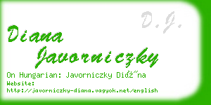 diana javorniczky business card